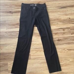 Betabrand Black Pull-On Pants with Button Detail